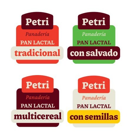 Etiquetas de pan lactal