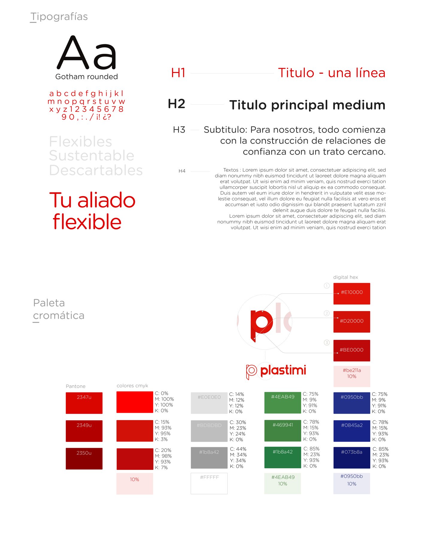 Tipografía y paleta cromática